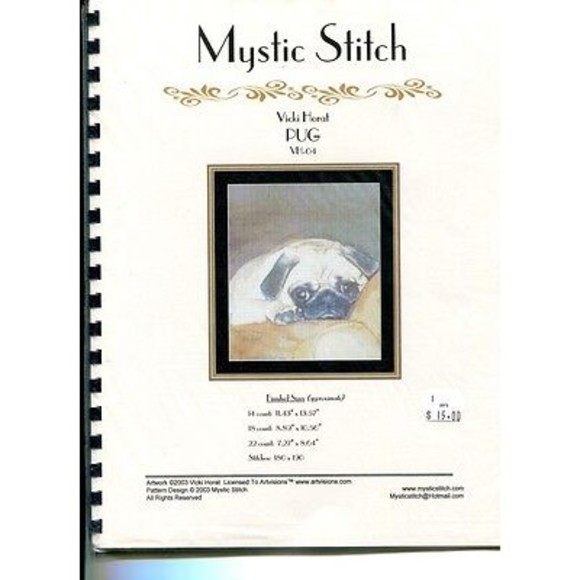 Cross Stitch Chart - Mystic Stitch - Pug - Picture 1 of 1
